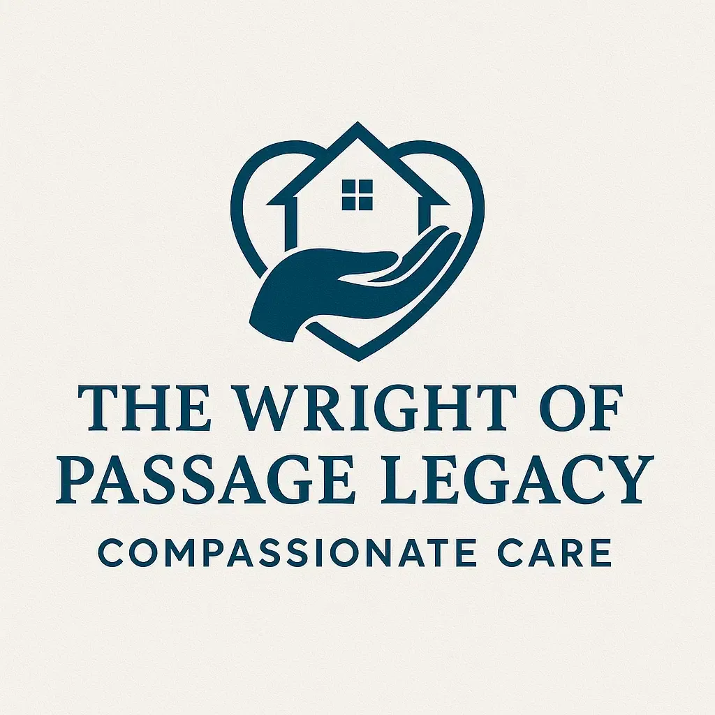 The Wright of Passage Legacy compassionate care logo.